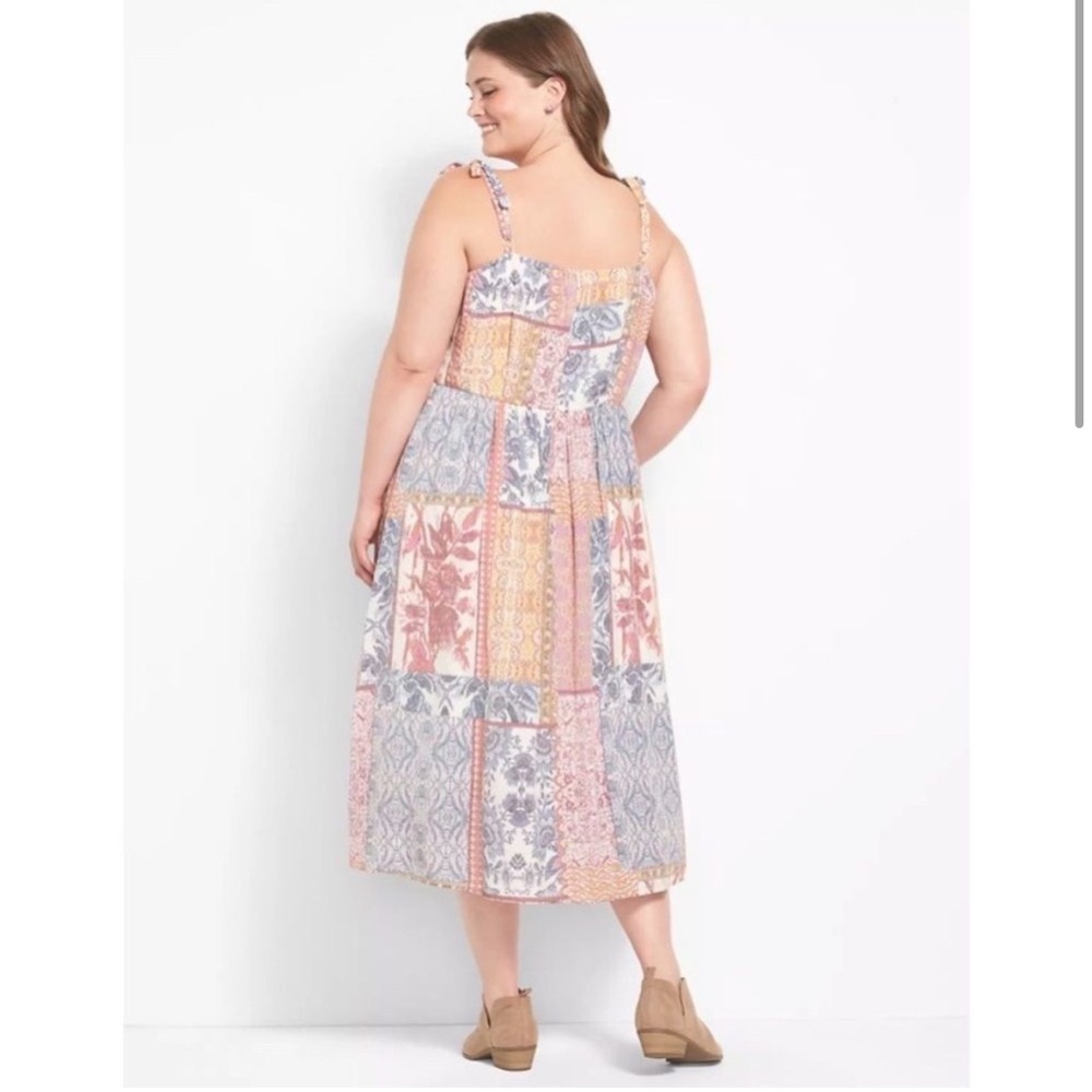 Boho-Chic patchwork Print Dress - Picture 2 of 6